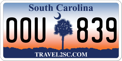 SC license plate OOU839