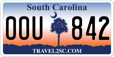SC license plate OOU842