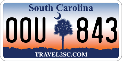 SC license plate OOU843