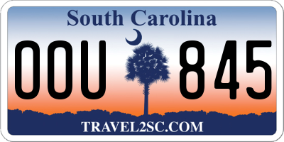 SC license plate OOU845