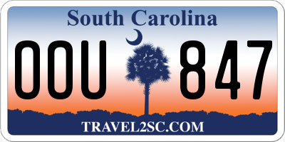 SC license plate OOU847