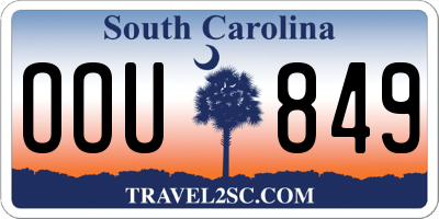 SC license plate OOU849