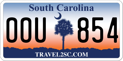 SC license plate OOU854