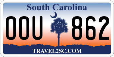 SC license plate OOU862