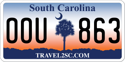 SC license plate OOU863