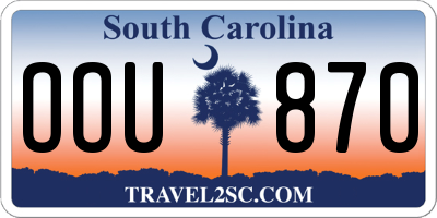 SC license plate OOU870