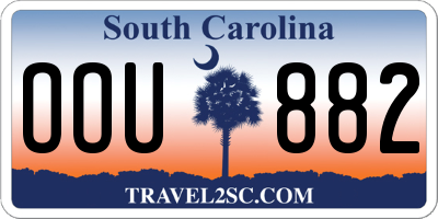 SC license plate OOU882