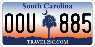 SC license plate OOU885
