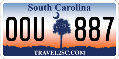 SC license plate OOU887
