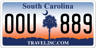 SC license plate OOU889