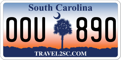 SC license plate OOU890