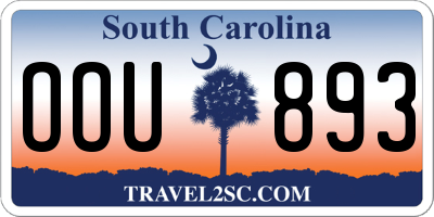 SC license plate OOU893