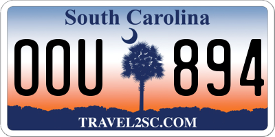 SC license plate OOU894