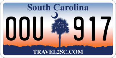 SC license plate OOU917