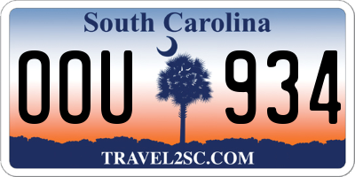 SC license plate OOU934