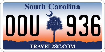 SC license plate OOU936