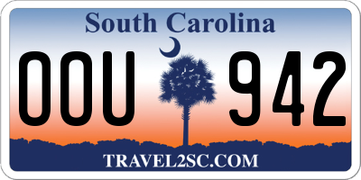 SC license plate OOU942