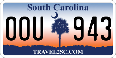 SC license plate OOU943