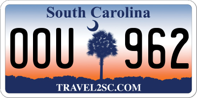 SC license plate OOU962