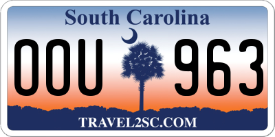 SC license plate OOU963