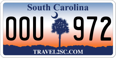 SC license plate OOU972