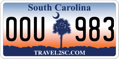SC license plate OOU983