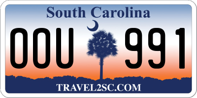 SC license plate OOU991