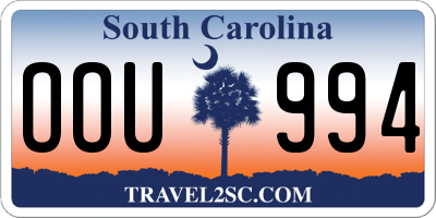 SC license plate OOU994