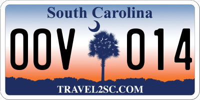 SC license plate OOV014