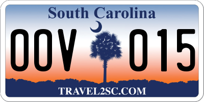SC license plate OOV015