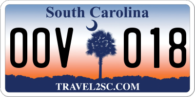 SC license plate OOV018