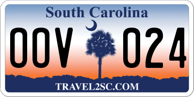 SC license plate OOV024