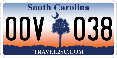 SC license plate OOV038