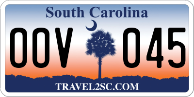 SC license plate OOV045
