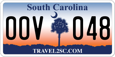 SC license plate OOV048
