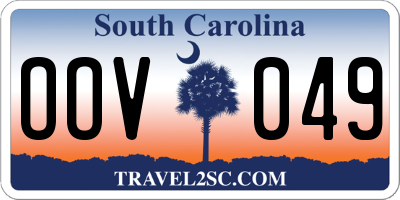 SC license plate OOV049