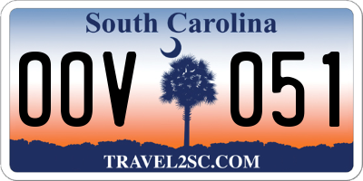 SC license plate OOV051