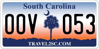 SC license plate OOV053