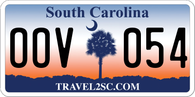 SC license plate OOV054