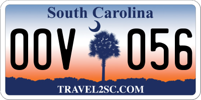 SC license plate OOV056