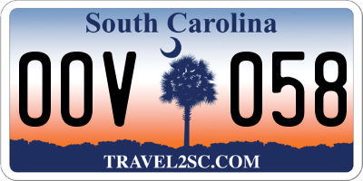 SC license plate OOV058