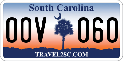 SC license plate OOV060