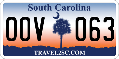 SC license plate OOV063