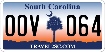 SC license plate OOV064