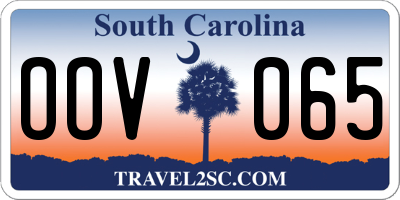 SC license plate OOV065