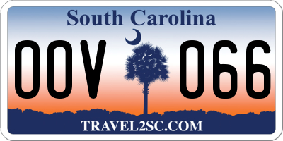SC license plate OOV066