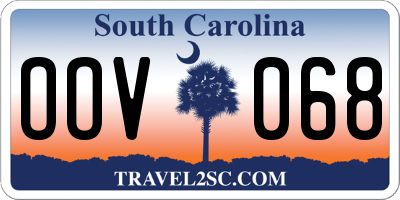 SC license plate OOV068