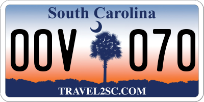 SC license plate OOV070