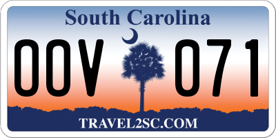 SC license plate OOV071