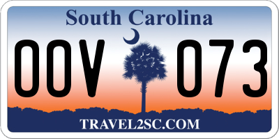 SC license plate OOV073